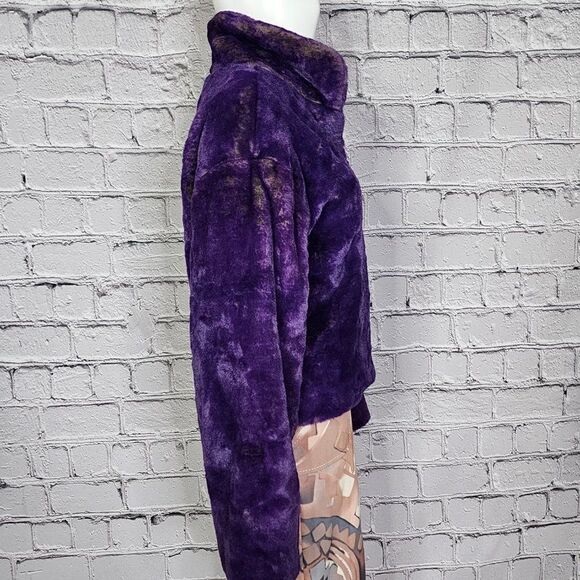 Sin By Morgan Cooper Purple Faux Fur Jacket, Women's Small - Picture 3 of 12